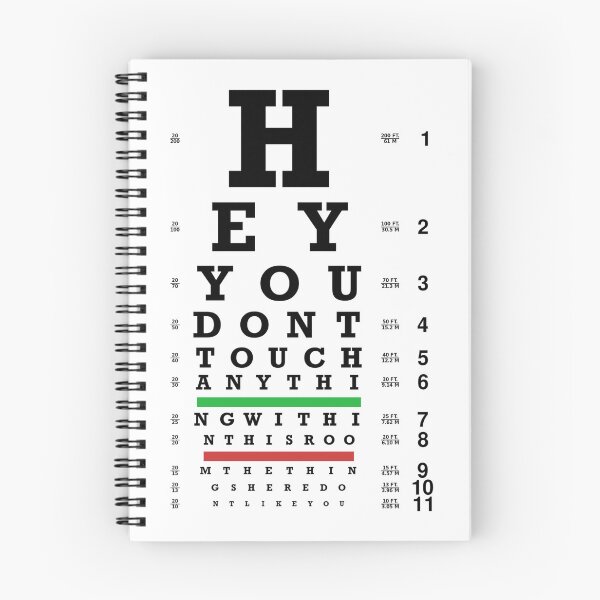 Item preview, "Don't Touch" Vision Test Chart designed and sold by Thogek.