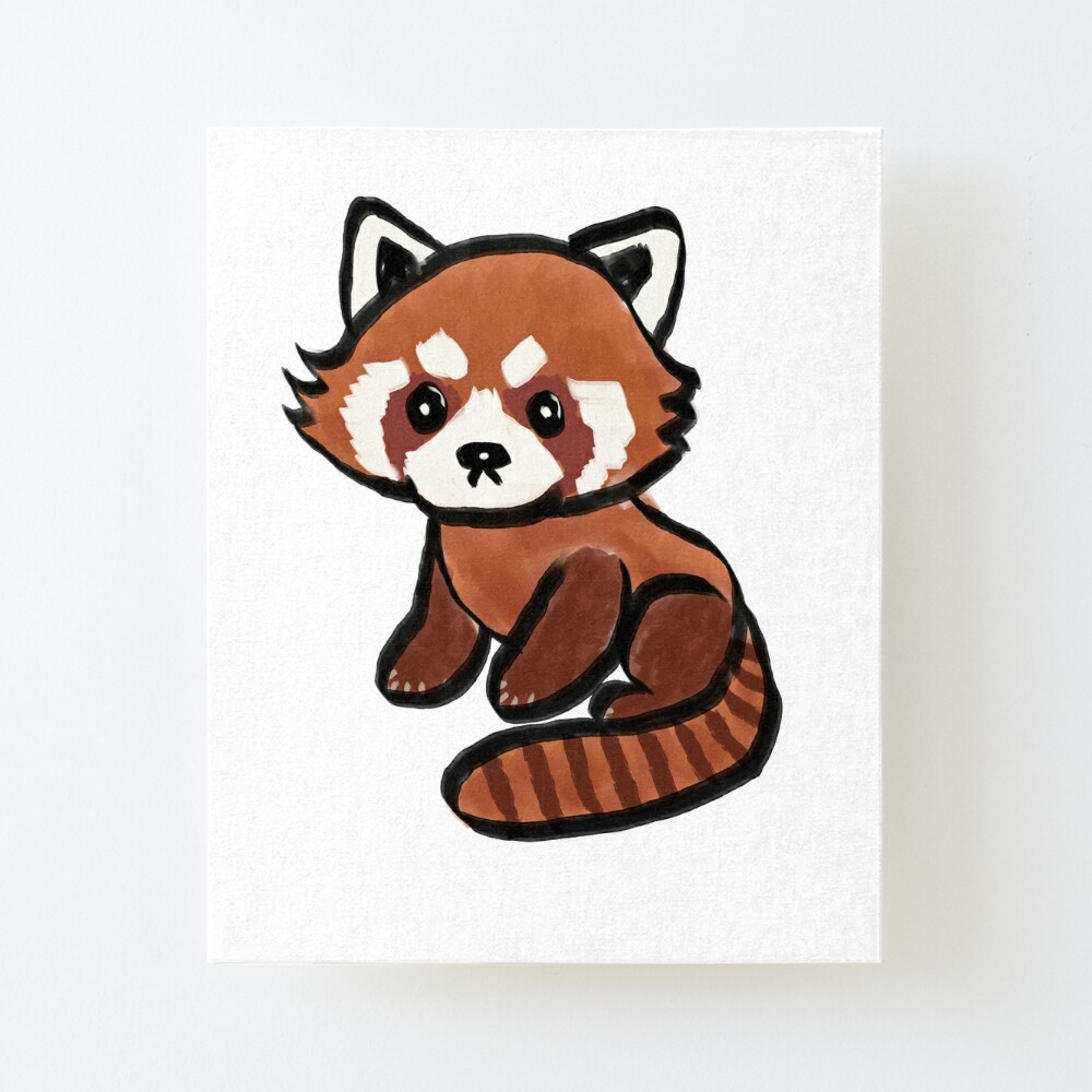 red panda painting easy