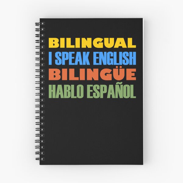 Item preview, Bilingual, I Speak English, Bilingüe, Hablo Español, Yellow Blue Orange Green Text designed and sold by artfulnotebook.