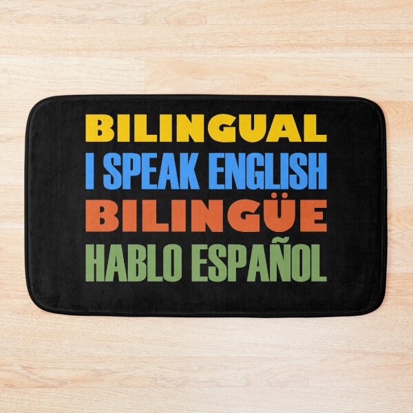 Item preview, Bilingual, I Speak English, Bilingüe, Hablo Español, Yellow Blue Orange Green Text designed and sold by artfulnotebook.