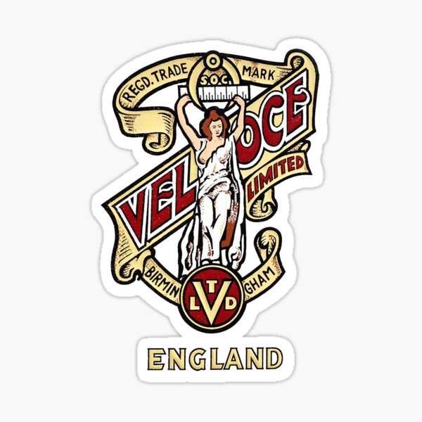 Veloce Motorcycle 6.5" Vintage Vinyl Decal Velocette Bike LE M Venom Shifters Stickers ((1) 5"x 6.5" Decal - Foto 11