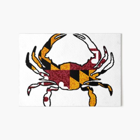 Maryland Flag Crab Art Board Print
