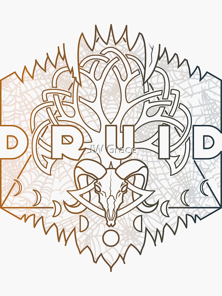 Dnd Druid Class Sticker By Printproteege Redbubble 2316