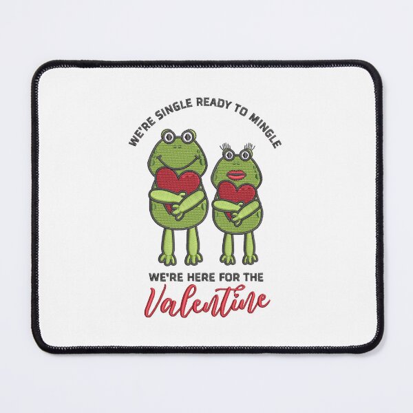 Item preview, We're Single Ready To Mingle Valentine Embroidery designed and sold by Cre8iveSkill.