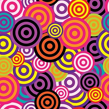 Artwork thumbnail, Radiant Rings Pattern by simpleones