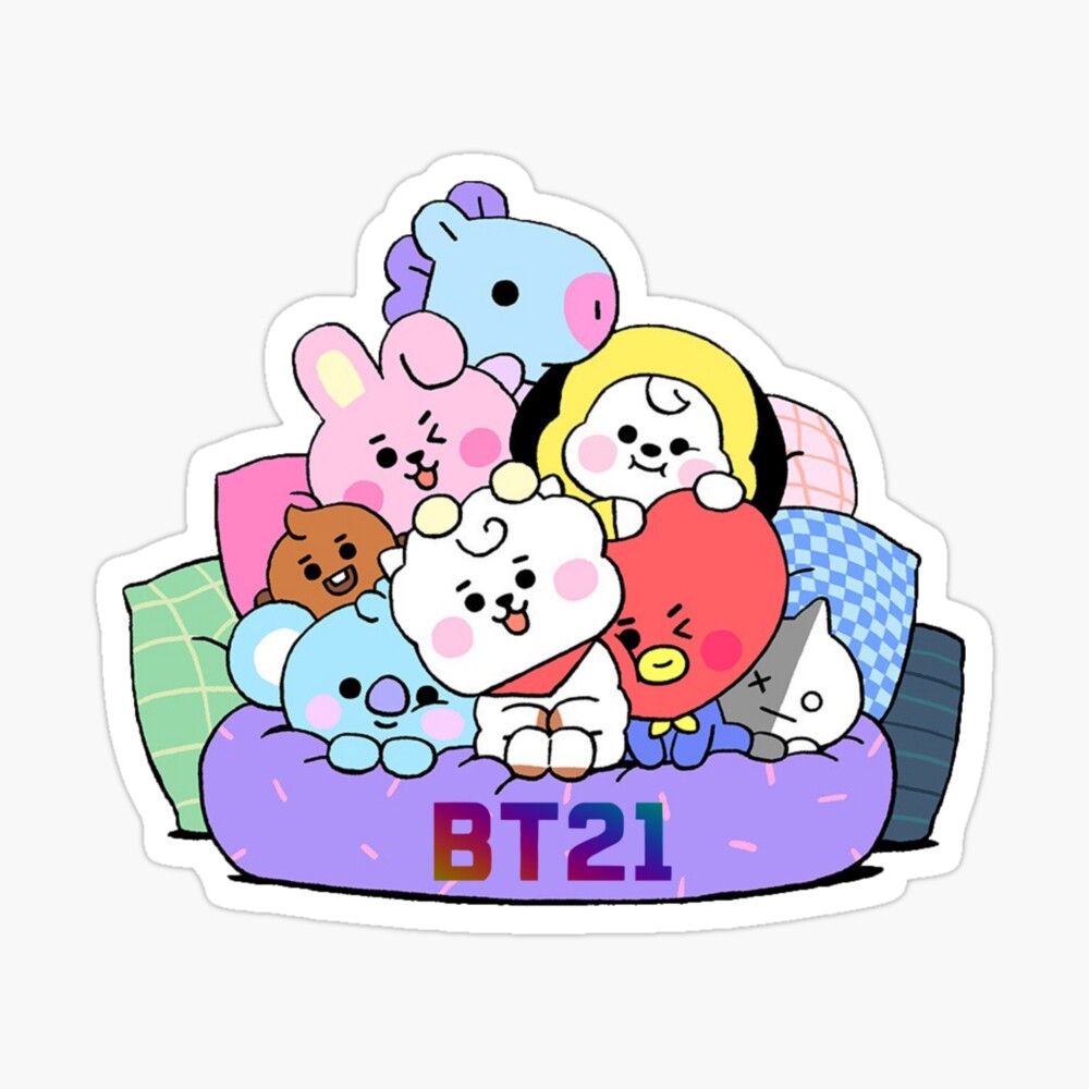 bt21 friends photographic print for sale by color toonix redbubble