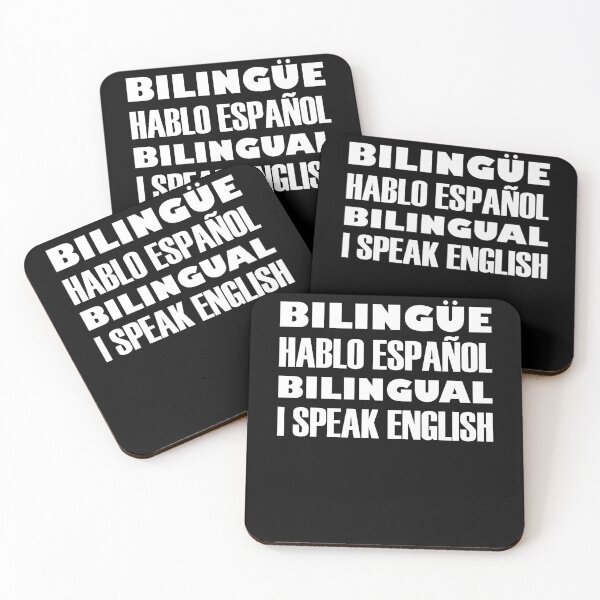 Item preview, Bilingüe, Hablo Español, Bilingual, I Speak English, White Text designed and sold by artfulnotebook.