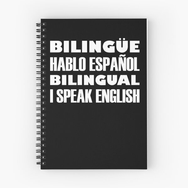 Item preview, Bilingüe, Hablo Español, Bilingual, I Speak English, White Text designed and sold by artfulnotebook.