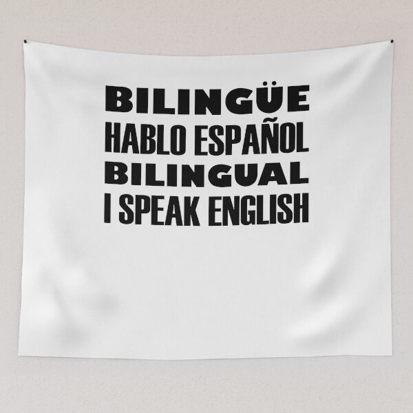 Item preview, Bilingüe, Hablo Español, Bilingual, I Speak English, Black Text designed and sold by artfulnotebook.