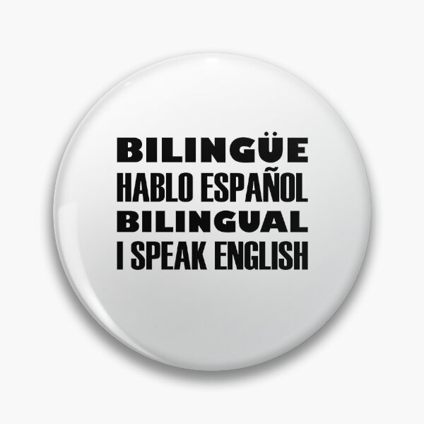 Item preview, Bilingüe, Hablo Español, Bilingual, I Speak English, Black Text designed and sold by artfulnotebook.