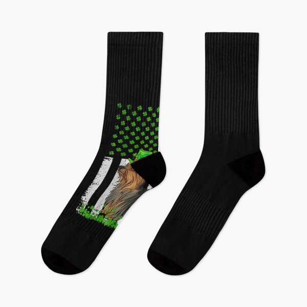 Item preview, Silky Terrier Dog St Patrick's Day Irish American Flag Dog designed and sold by Laura Beier.