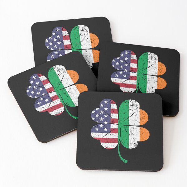 Item preview, St Patrick's Day American Irish Flag Shamrock designed and sold by Laura Beier.