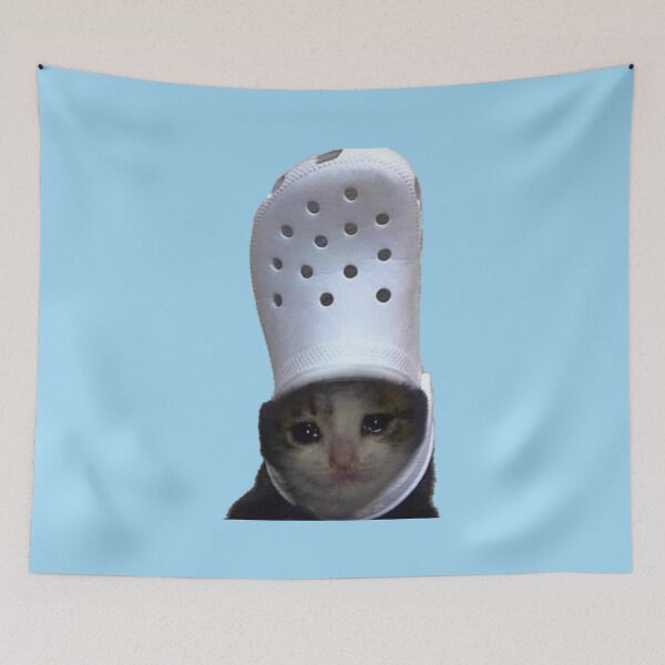 Item preview, Crying Cat Croc Meme  designed and sold by LuckyBoutique.