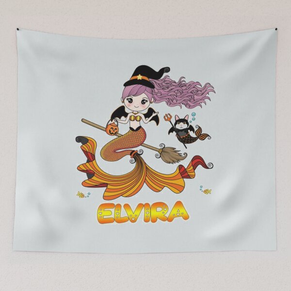 Item preview, Elvira Name Label - Elvira Halloween Beautiful Mermaid designed and sold by CallumHowells.