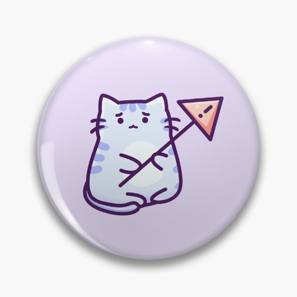 Artikelvorschau, Blaue Katze mit Warnzeichen entworfen und verkauft von DreamiCloud.