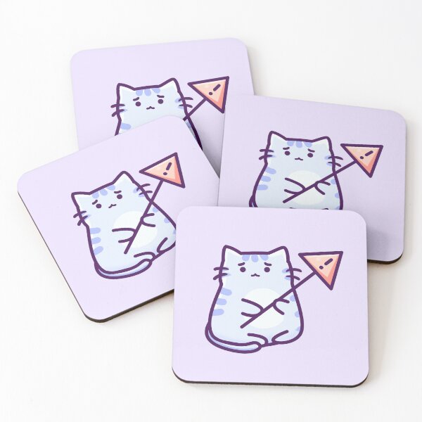 Item preview, Blue Cat With Warning Sign designed and sold by DreamiCloud.