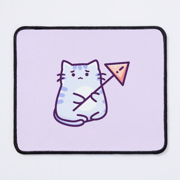 Item preview, Blue Cat With Warning Sign designed and sold by DreamiCloud.