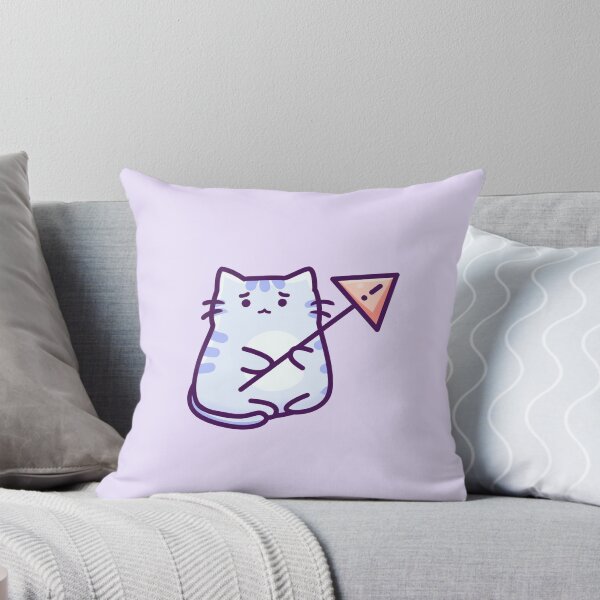Item preview, Blue Cat With Warning Sign designed and sold by DreamiCloud.