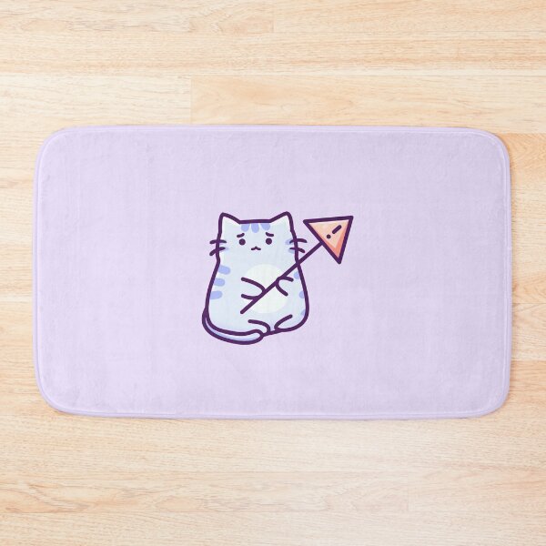 Item preview, Blue Cat With Warning Sign designed and sold by DreamiCloud.