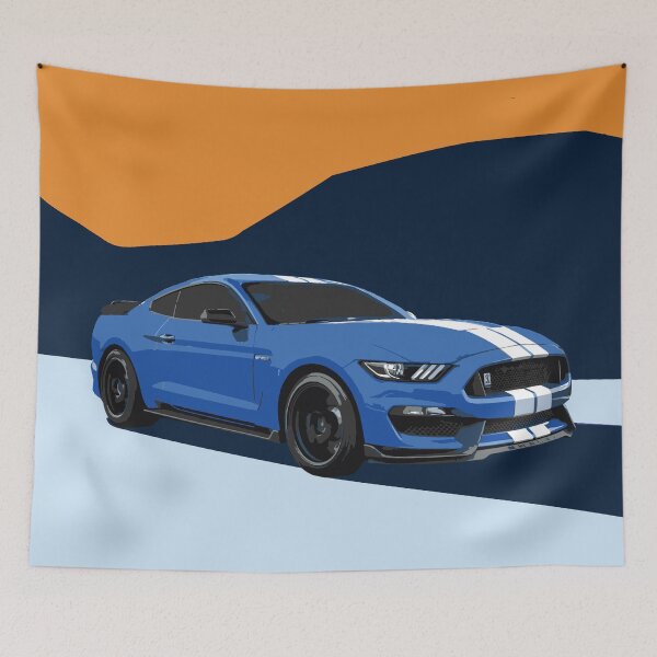 Item preview, s550 ART Grabber Blue Mustang GT  5.0L V8 usa GT350 Shelby print designed and sold by cowtownCOWBOY.