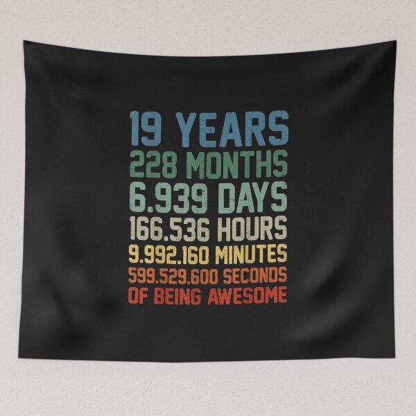 Item preview, Vintage 19th Birthday 19 Years Old Being Awesome Anniversary designed and sold by YananWu83.