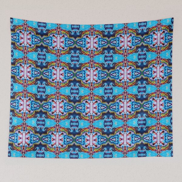 Item preview, Blue and Pink Geometric Patterned Abstract Art Design 2022 designed and sold by AussieMuma.