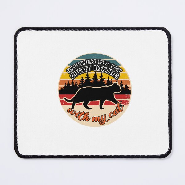 Item preview, Happiness Is A Day Spent Hiking With My Cat v2 designed and sold by Grafik0.