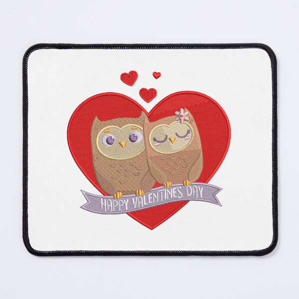 Item preview, Valentine Special Cute Owl Love Couple Embroidery designed and sold by Cre8iveSkill.