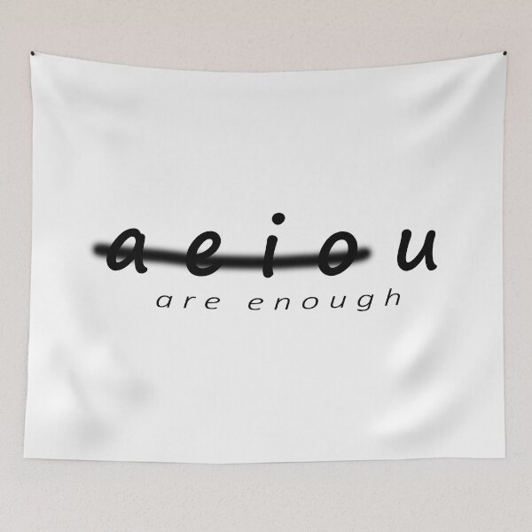 Item preview, A E I O U Are Enough designed and sold by lmcvinco.