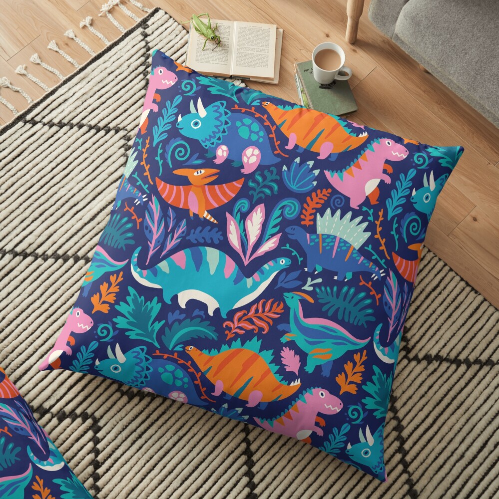 Dino team 1 Floor Pillow