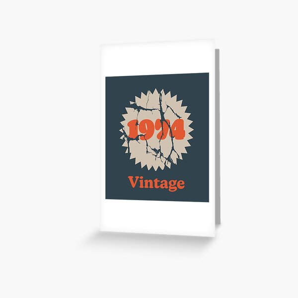1974 Vintage Label Greeting Card