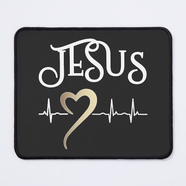 Item preview, Christian Design - Jesus with Heart and Heartbeat designed and sold by simplydesignart.
