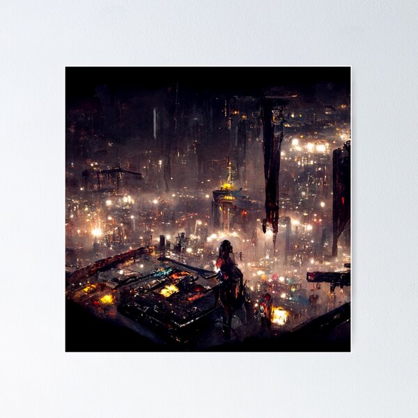 Item preview, Anime Cyber Punk Night City AI Generated Art designed and sold by patricklevar.