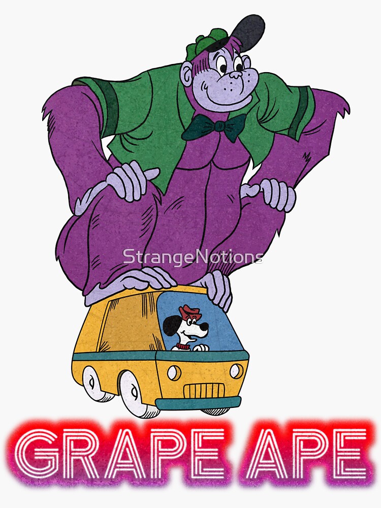 "70s Cartoon Grape Ape Giant Gorilla on Van with his Canine Pal Beegle