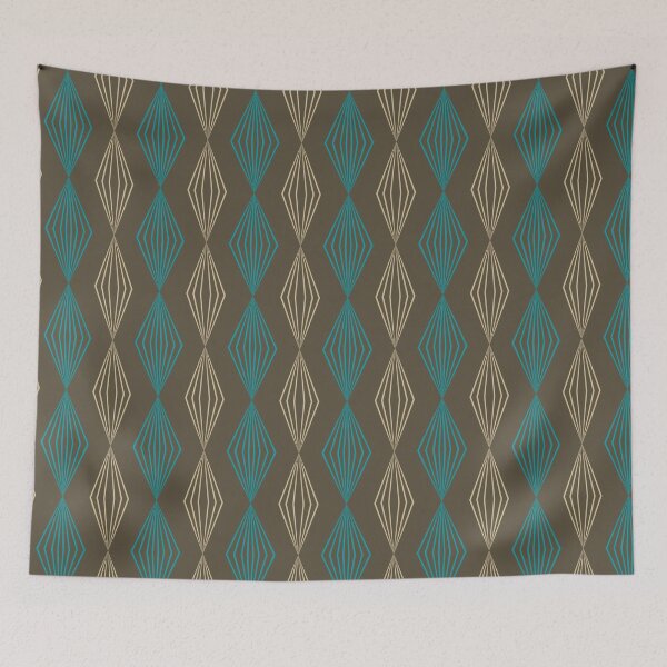 Item preview, Demantur, Retro Diamond Geometric Patterns - Mid Mod designed and sold by BesanoStyle.
