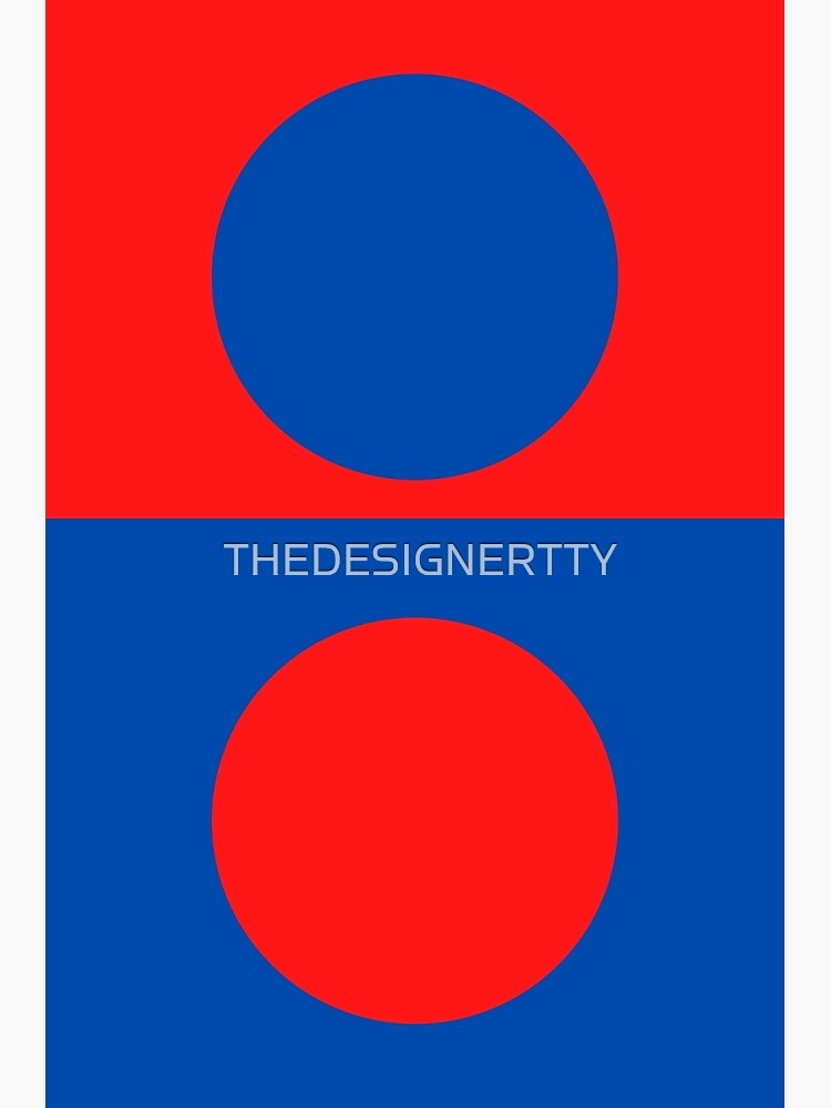 "Red and Blue Geometric art" Poster for Sale by THEDESIGNERTTY Redbubble