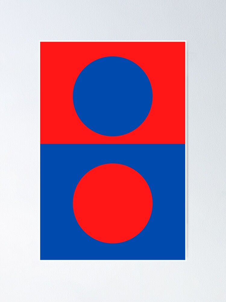 "Red and Blue Geometric art" Poster for Sale by THEDESIGNERTTY Redbubble