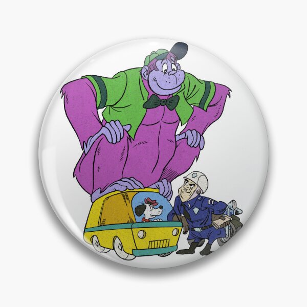 "70s Cartoon Grape Ape Giant Gorilla on Van with Beegle Beagle Getting