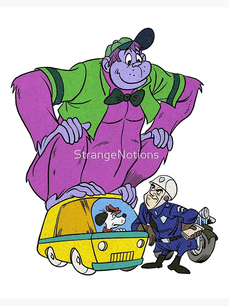 70s Cartoon Grape Ape Giant Gorilla on Van with Beegle Beagle Getting a Ticket from a Cop 70s Cartoon Grape Ape Giant Gorilla on Van with Beegle Beagle Getting a Ticket from a Cop