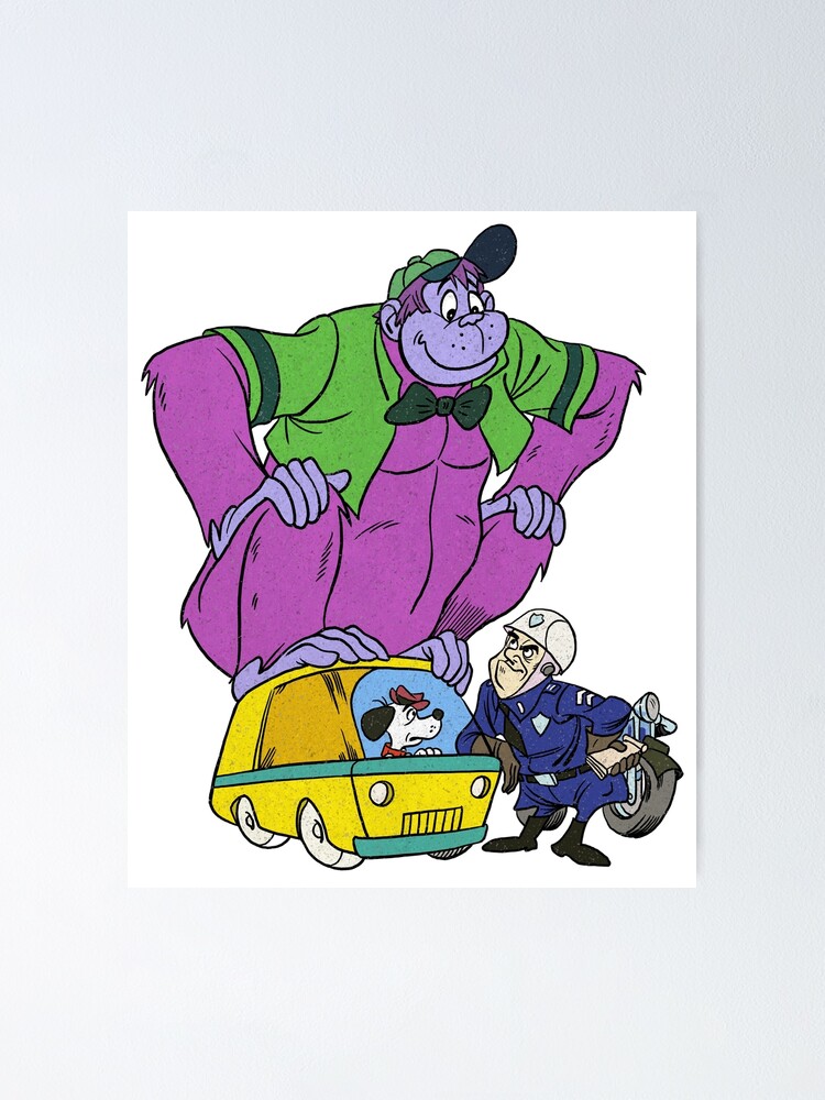 "70s Cartoon Grape Ape Giant Gorilla on Van with Beegle Beagle Getting