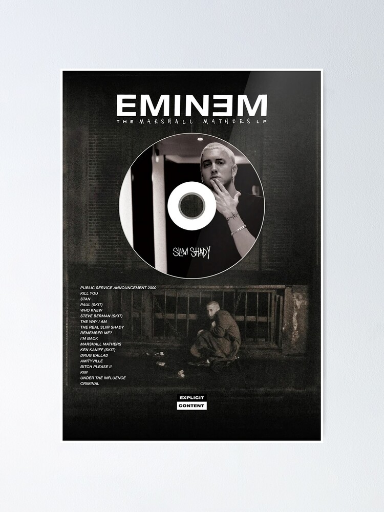 Eminem - SlimShady - Marshall Mathers - Portrait Poster by