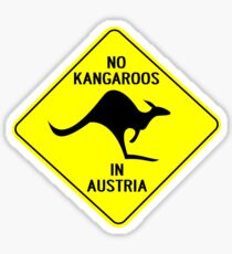 NO KANGAROOS IN AUSTRIA Sticker