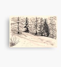 les arcs 1800 snow scene Canvas Print