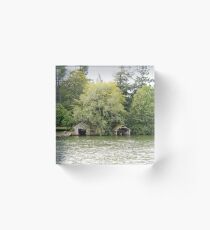 Boathouses on Lake Windermere Acrylic Block
