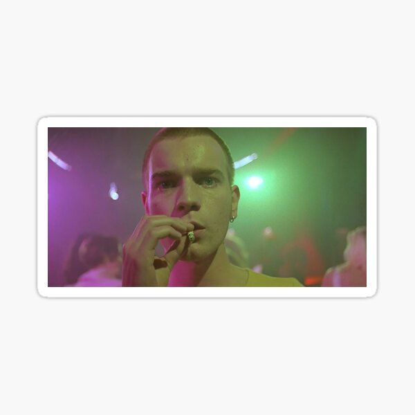 trainspotting renton ewan mcgregor renton smoking Sticker
