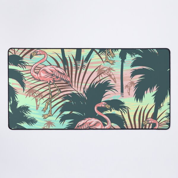 Item preview, Tropical Flamingos and Palm Trees designed and sold by Vector Scout Lab.