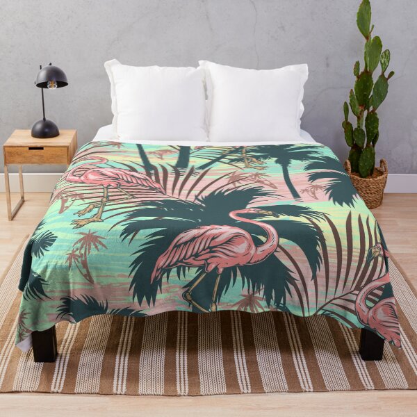 Item preview, Tropical Flamingos and Palm Trees designed and sold by Vector Scout Lab.