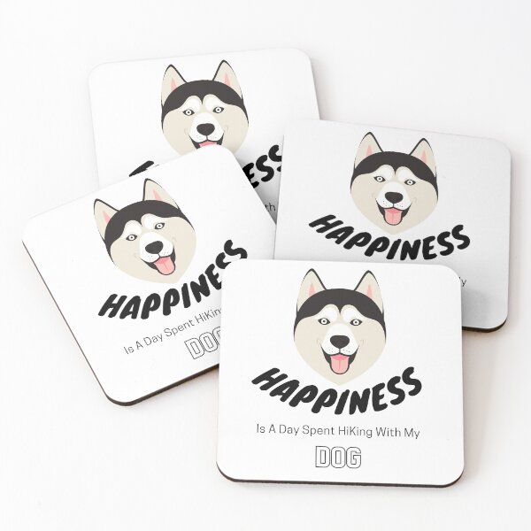Item preview, HAPPINESS IS A DAY SPENT HIKING WITH MY DOG designed and sold by Teetawatshop.