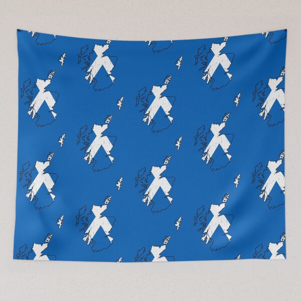Item preview, Map of Scotland with Scottish Flag designed and sold by Happy Puppy Print On Demand.
