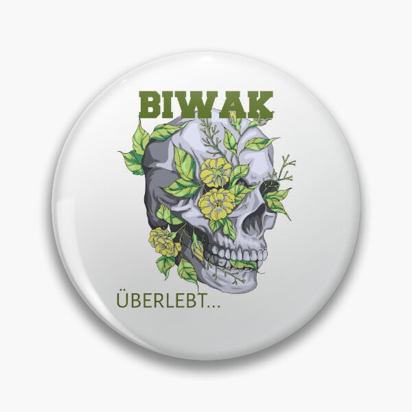 Item preview, Skull with flowers bivouac survives green designed and sold by JanooFactory.